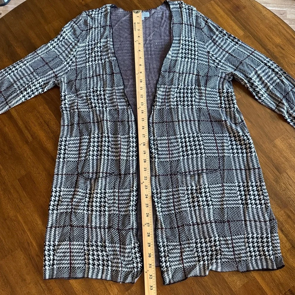 EUC Joseph A. Plaid Open-Front Cardigan Sweater in Size XL!